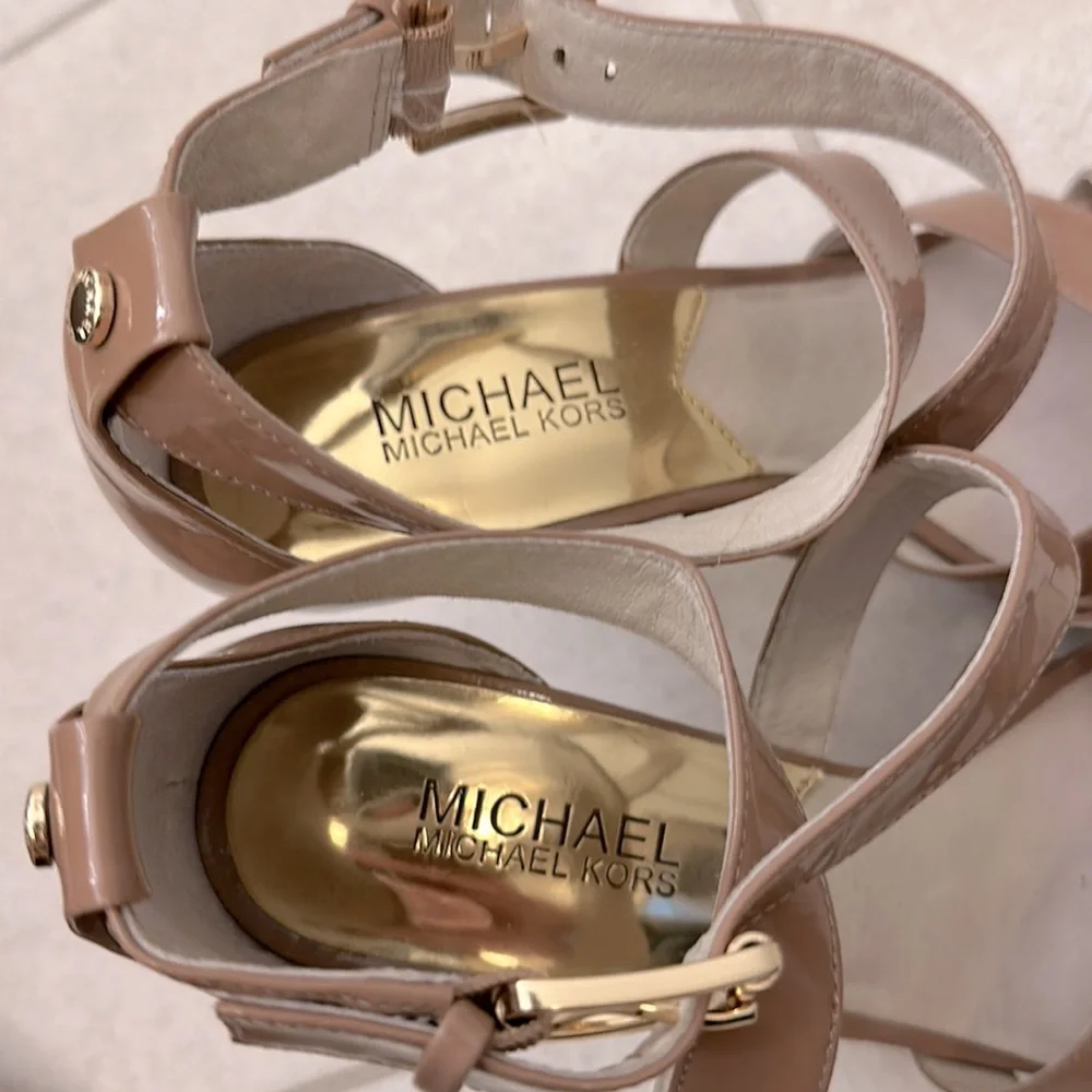 Michael Kors - Nude Strap Platform Heels - Picture 3 of 9